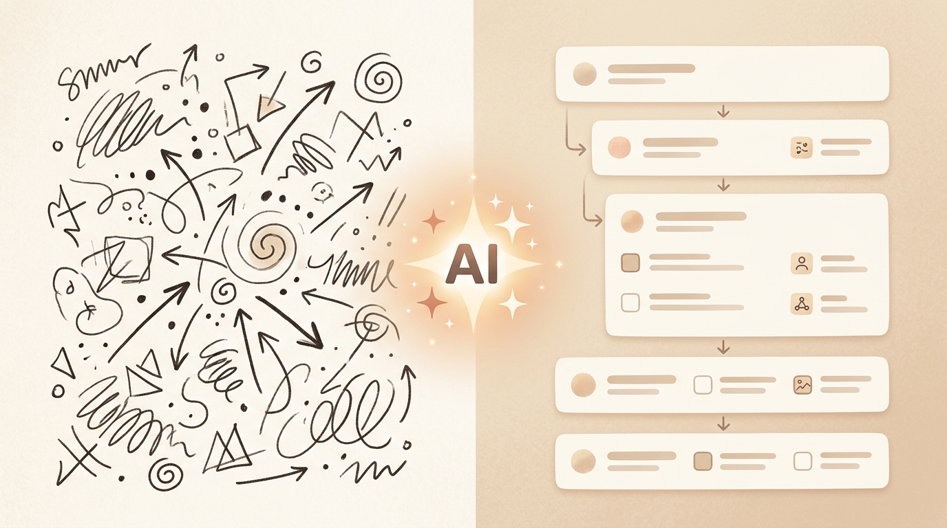 雑なメモでもAIが整理してくれる
