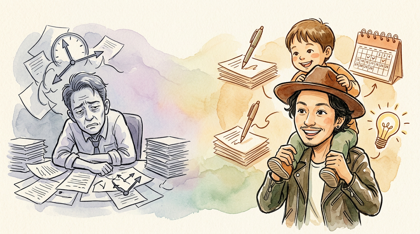 時間を取り戻す：忙殺からAIで穏やかな日常へ