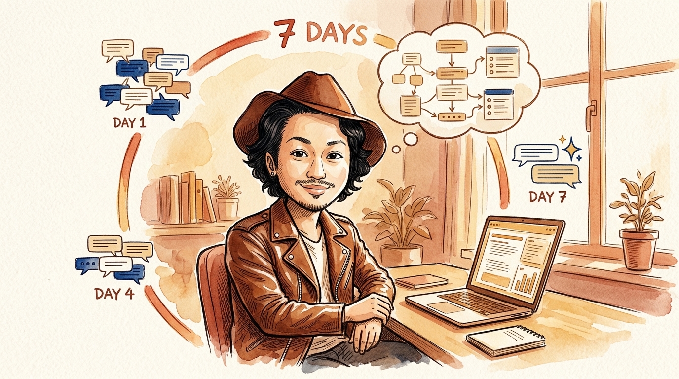 1週間で変わったこと — やり取りの回数が半分に