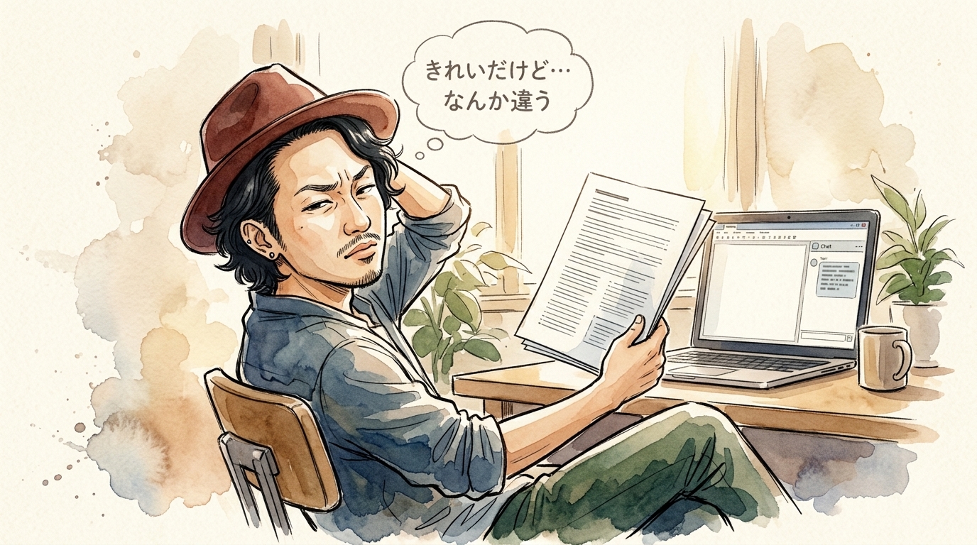AIに丸投げしたら「自分の言葉じゃない」と感じた