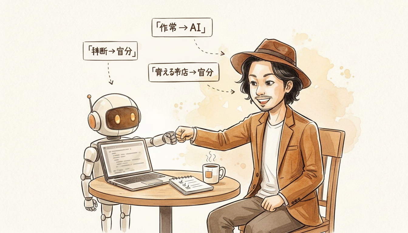 作業はAI、判断は自分という線引きができるとAIは最高のパートナーになる