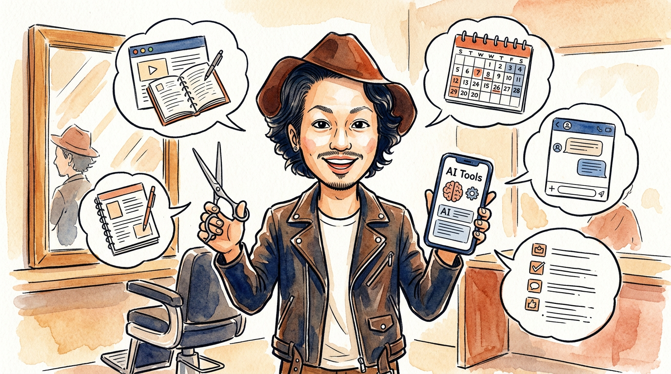 美容師×AI:ハサミとスマホを持ち、AIを日常に取り入れるTAKU