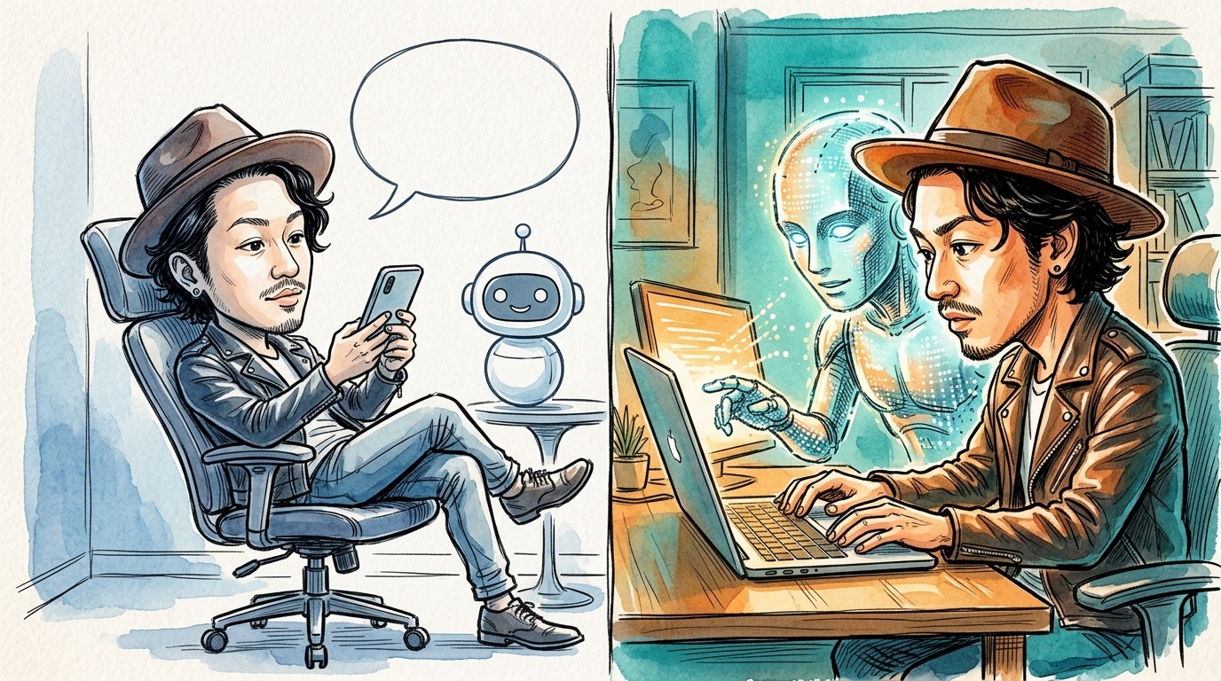 ChatGPTは相談相手、Claude Codeは一緒に手を動かしてくれる同僚